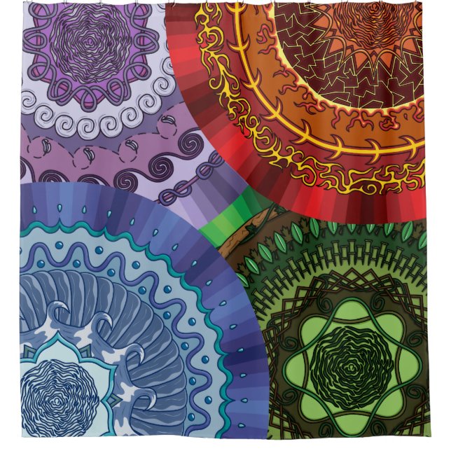 La cortina de ducha de elementos (Anverso)