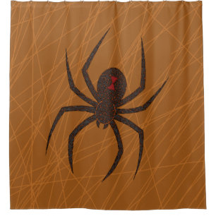 La cortina de ducha de la telaraña