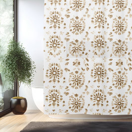 La cortina de ducha Minimalista de Boho Mandala
