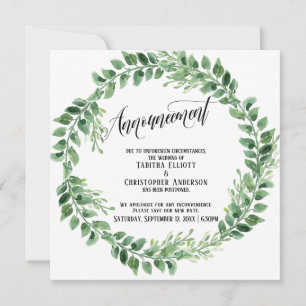 La cortina verde pospuso la Invitación Boda