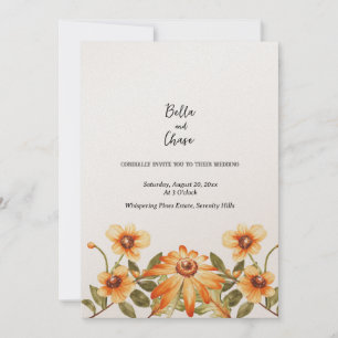La cosecha rusa florece la invitación a la boda