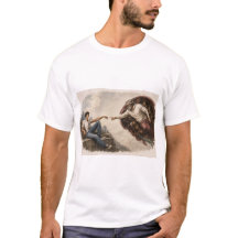 La Creación de Adán - Camiseta con Giro Moderno