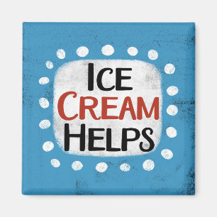 La crema de hielo ayuda al imán refrigerador