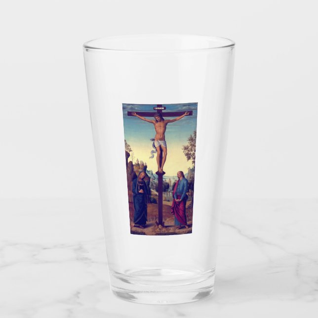 La crucifixión con la Virgen de Pietro Perugino (Anverso)