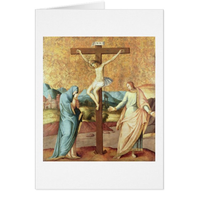 La crucifixión con la Virgen y St John el Ev (Frente)