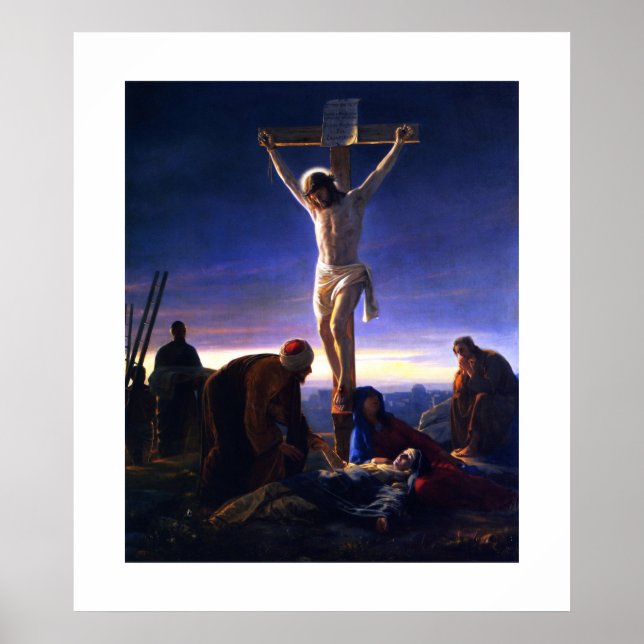 La crucifixión de Jesús por Carl Bloch. Bella Arte (Frente)