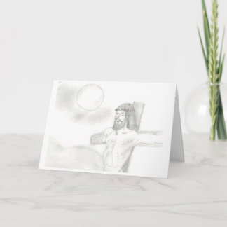 "La crucifixión" una tarjeta de Pascua