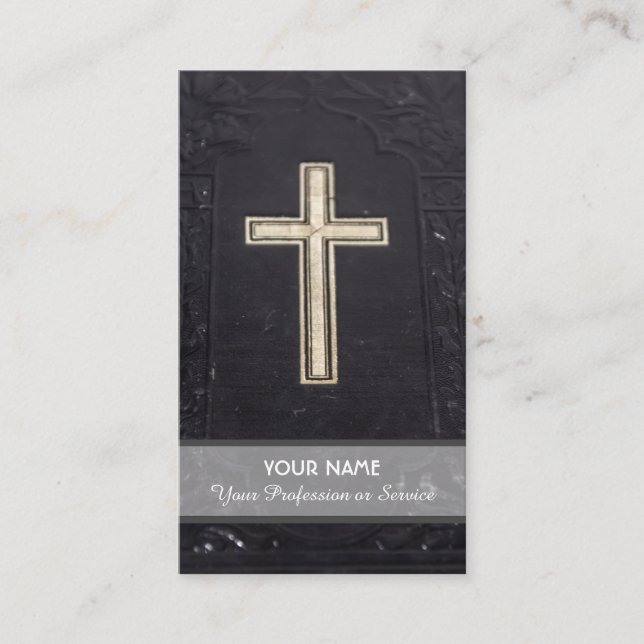 La cruz bíblica como tarjeta de visita religiosa (Anverso)