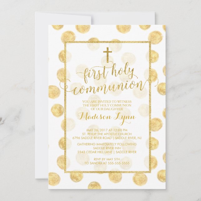 La Cruz de Oro Moderna Primero Invitación de la Sa (Anverso)