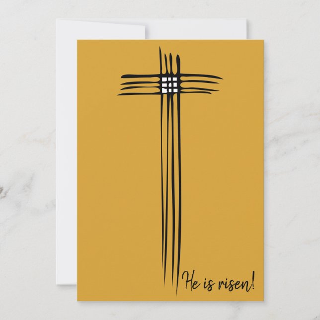 La cruz de Pascua el Jesús Amarillo es tarjeta Ris (Anverso)