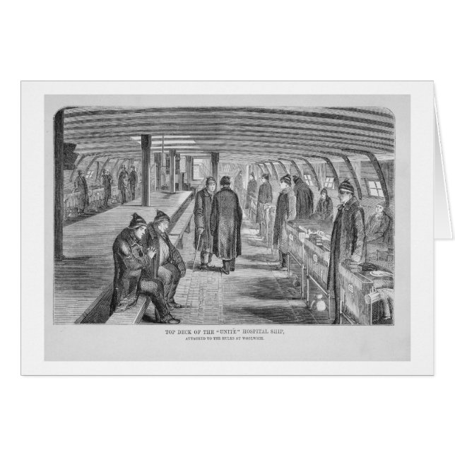 La cubierta superior del "une" el buque hospital (Anverso (Horizontal))