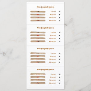 La cuenta Mah-Jong señala la tarjeta - 1