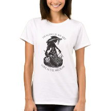 La curación es una camiseta de una mujer de arte |