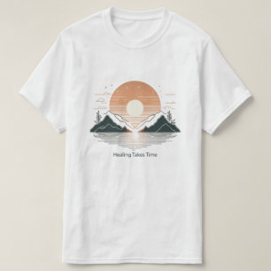 "La curación toma tiempo" camiseta minimalista L