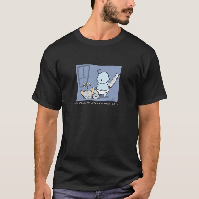 La curiosidad mató al gato camiseta (Anverso)