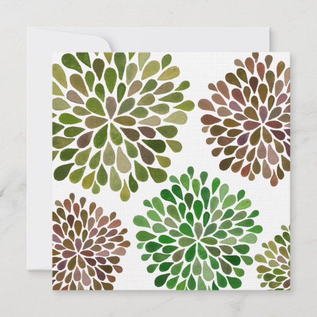 La dalia del boda florece invitación por encargo (Anverso)