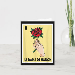 La dama de honor mexicana tarjeta de bingo novia B