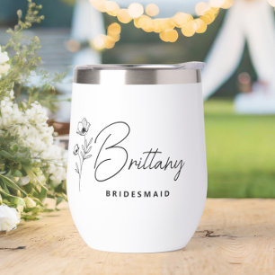 La dama de honor personalizada de Boho Floral