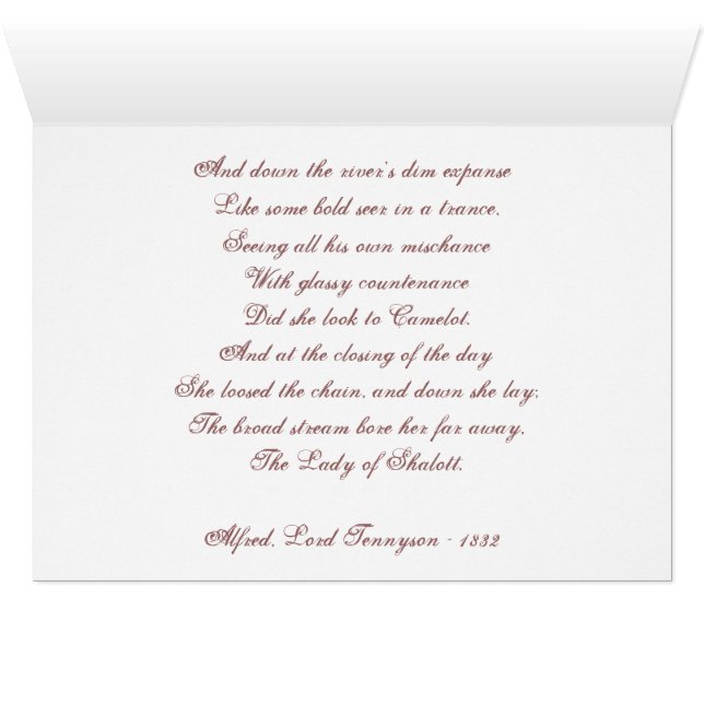 "La Dama de Shalott" por John W. Waterhouse (Adentro Horizontal (Parte inferior))