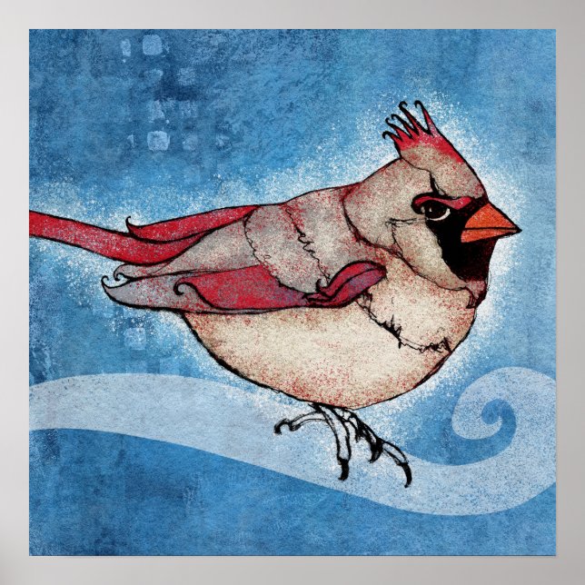 La Dama Es Un Cardenal Poster De Arte Pared (Frente)