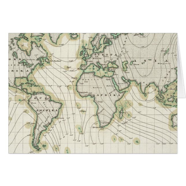 La declinación magnética mundial (Anverso (Horizontal))