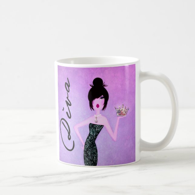 ¡La del La de Ooh de una diva! taza (Derecha)