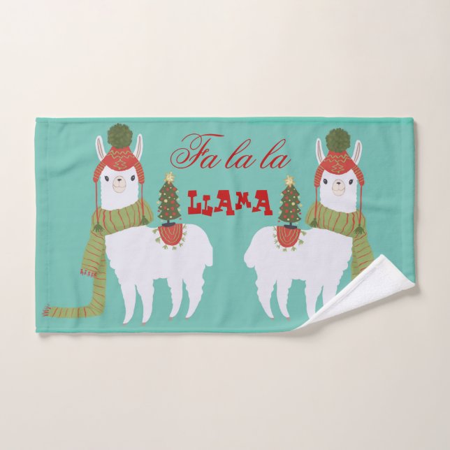 La del La del Fa de la llama del navidad (Toalla de mano)