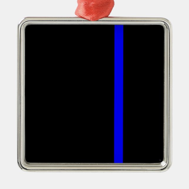 La delgada línea azul simbólica en una decoración  (Frente)