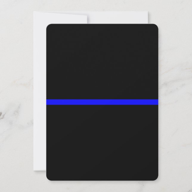 La delgada línea azul simbólica sobre negro sólido (Anverso)
