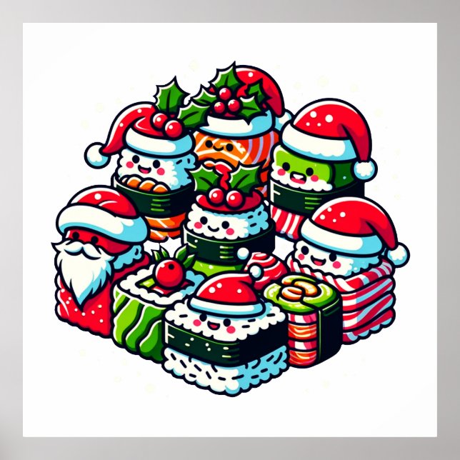 La delicia del sushi en Santa Claus - Arte de Navi (Frente)