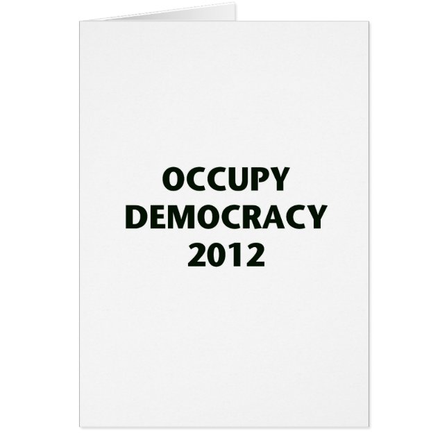La democracia del Occupy 2012 (Frente)