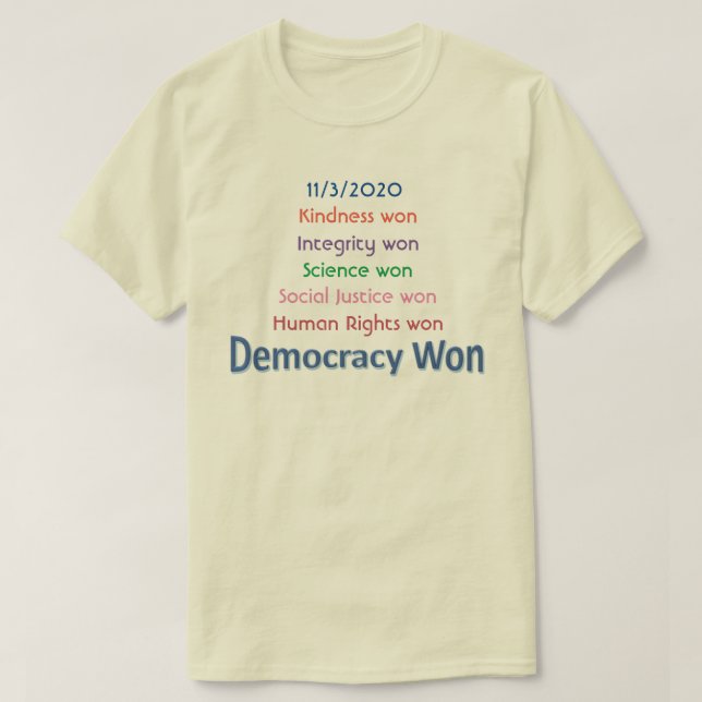 La democracia ganó la camiseta (Diseño del anverso)