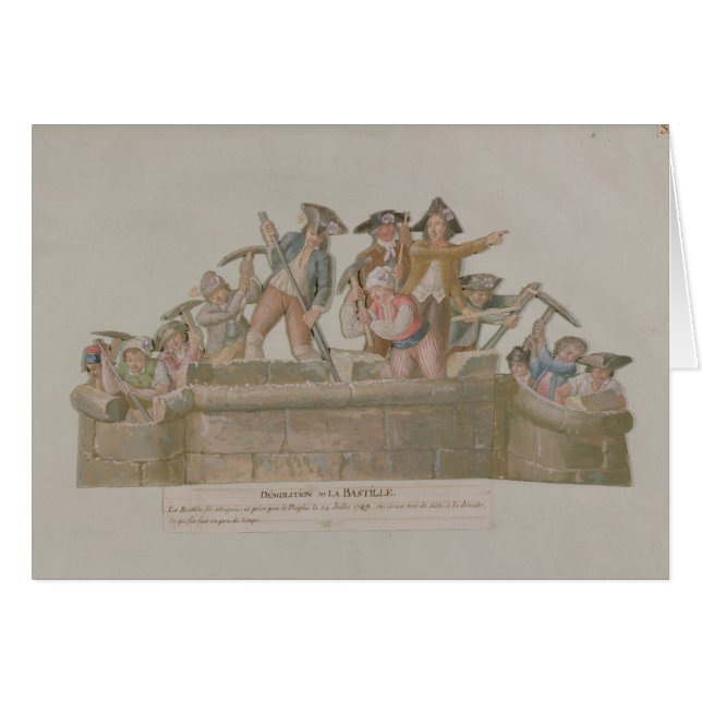 La demolición del Bastille, julio de 1789 (Anverso (Horizontal))