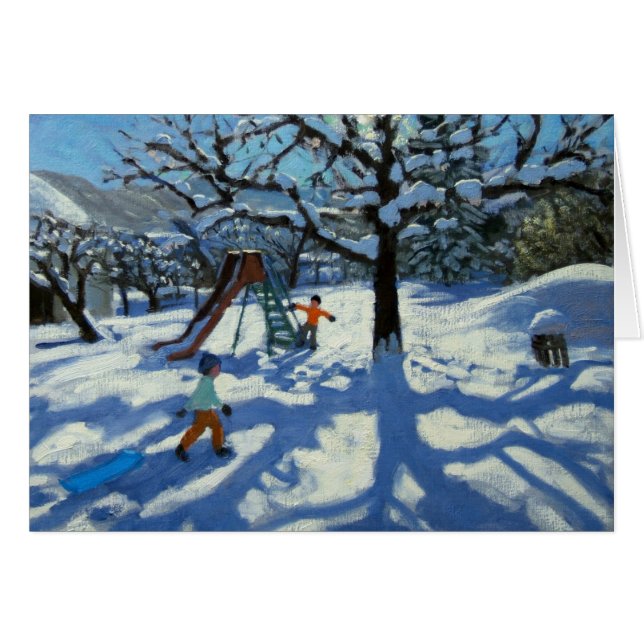 La diapositiva en el invierno Bourg St Moritz (Anverso (Horizontal))