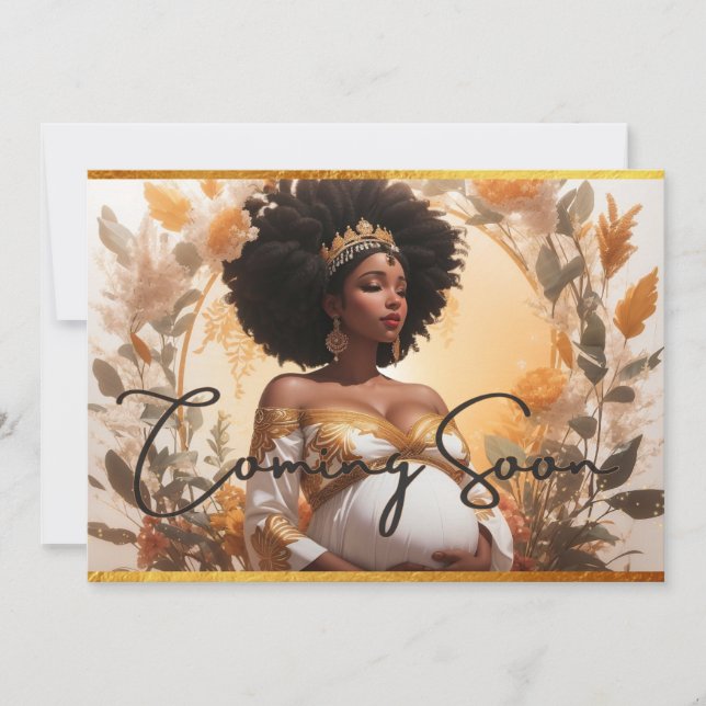 La diosa africana suaviza las Invitaciones de emba (Anverso)