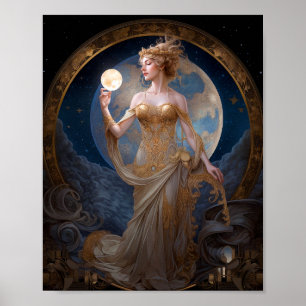 La diosa de la luna el arte de la reina de la fant