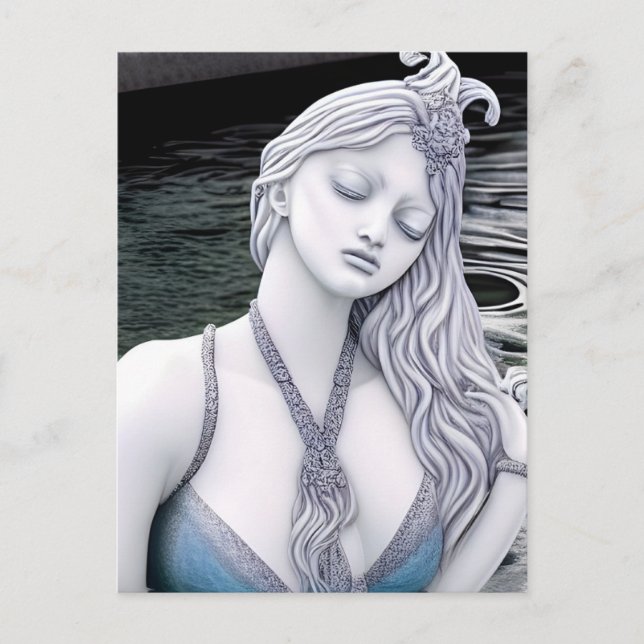 La Diosa del Agua, una postal de arte generada por (Anverso)