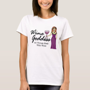 La diosa del vino "todas las cosas cura camiseta