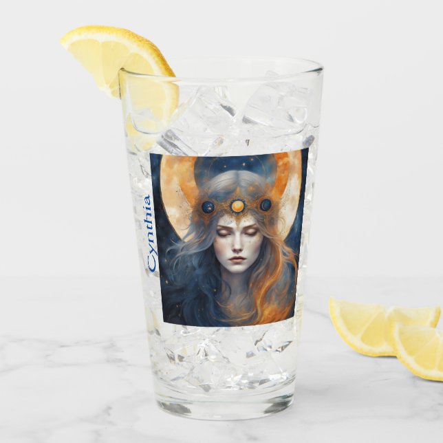 La diosa eclipse solar 2024 Personalizado Memento (Anverso (hielo))