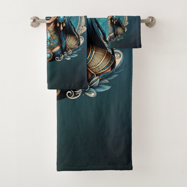 La diosa egipcia Isis en colores azules. (In situ)