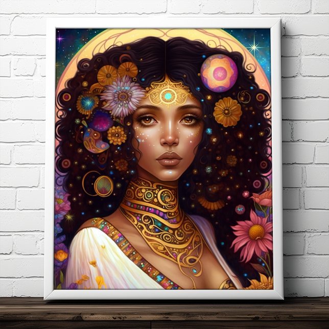 La diosa negra afroamericana reina arte de fantasí (Subido por el creador)
