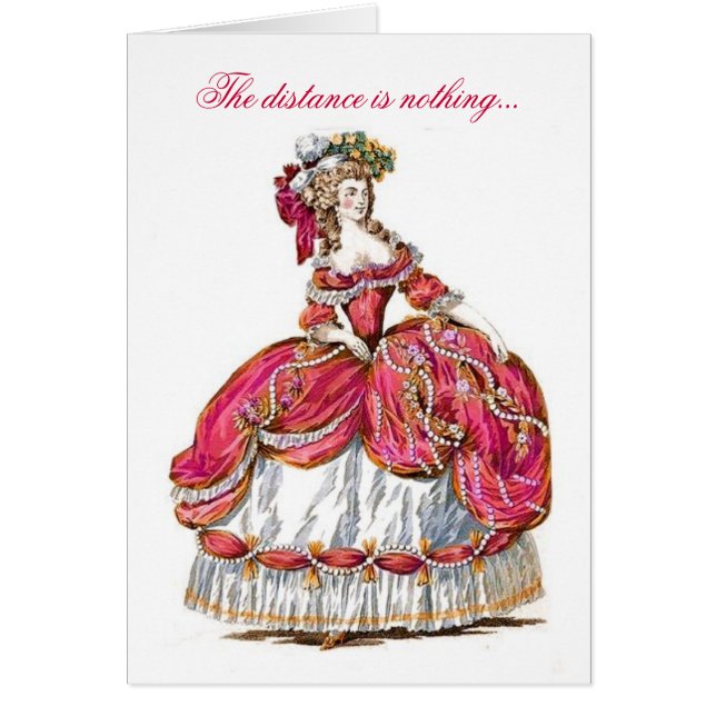 La distancia no es nada tarjeta (Frente)