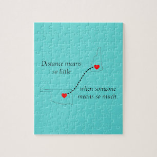La distancia significa tan poco rompecabezas