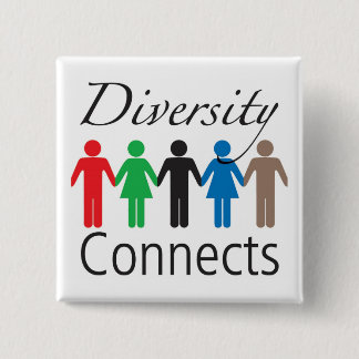 La diversidad conecta el botón cuadrado