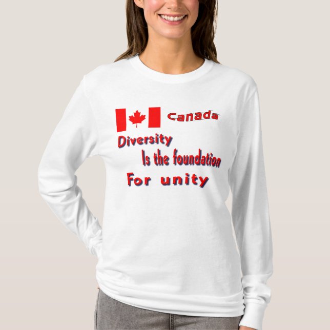 La diversidad de las camisetas de Canadá es el fun (Anverso)