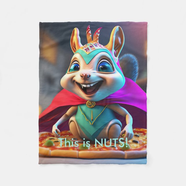 La divertida ardilla lanza una manta (Anverso)