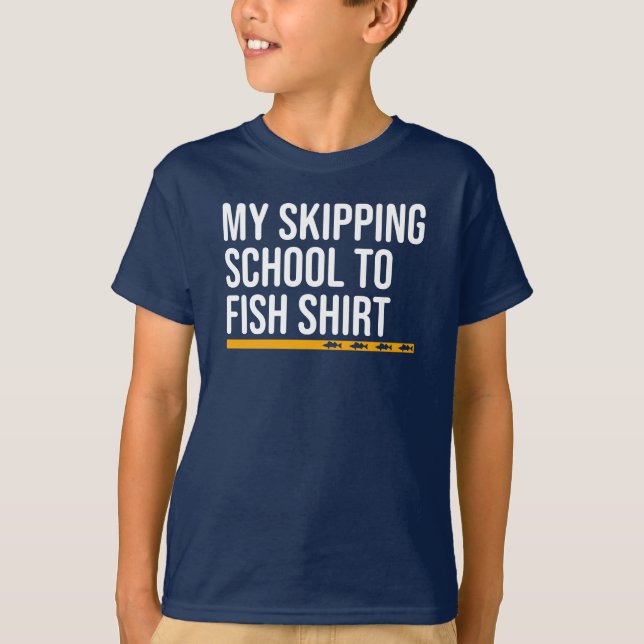 La divertida camiseta de pescadores de niño (Anverso)