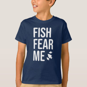 La divertida camiseta de pescadores de niño me te