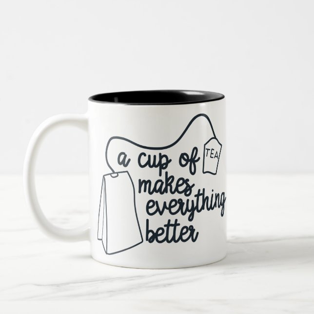 La divertida copa de té lo hace todo mejor (Izquierda)