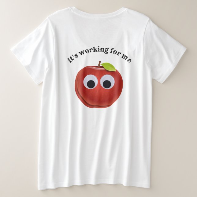 La divertida Manzana Roja con los ojos en Google (Reverso del diseño)